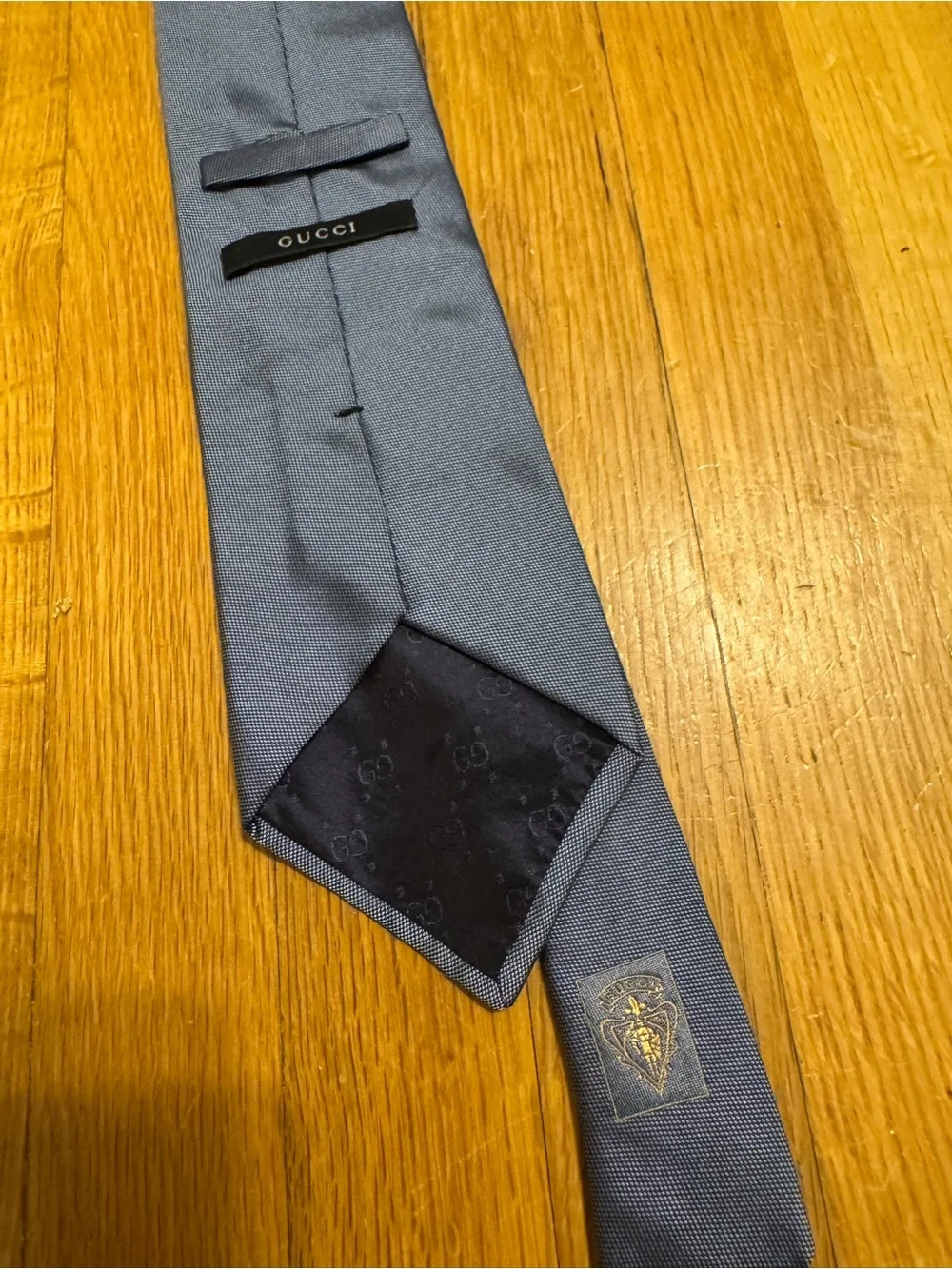 Gucci Solid Navy Silk Tie